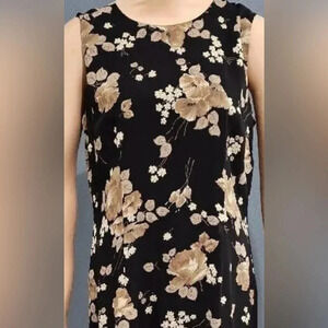 TALBOTS Petites maxi floral tank style dress fully lined cottagecore NEW size 2